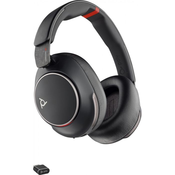 Poly Auriculares Inalámbricos Diadema Voyager Surround 85 con Cancelación Ruido Adaptable, 24h Batería, para Profesionales UC 2