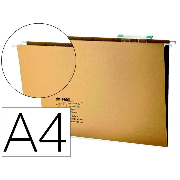 Carpeta Colgante Fade Din A4 Visor Superior Kraft Eco 50 unidades