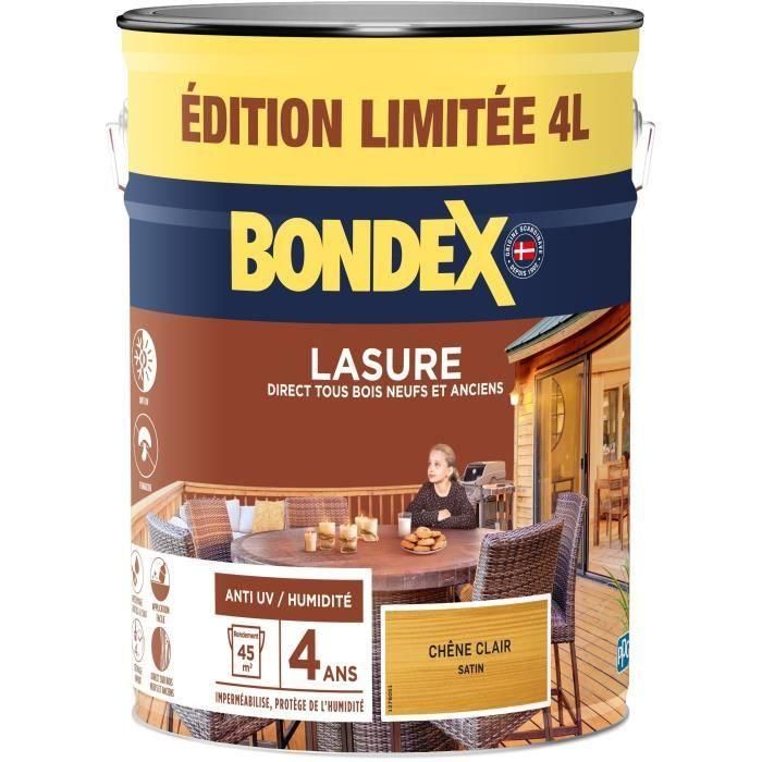 Tinte protector para madera - Roble claro - Mate - BONDEX - 4 L