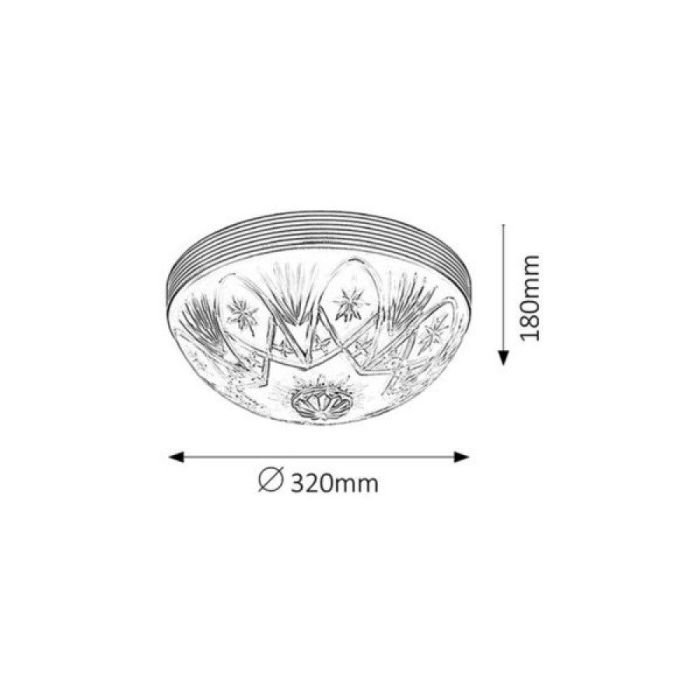 RABALUX RAB-8638 Lámpara de Techo Annabella, 2xE27, IP20, Estilo Clásico, Metal Latón y Pantalla Cristal, 32 cm 1 RABALUX RAB-8638 Lámpara de Techo Annabella, 2xE27, IP20, Estilo Clásico, Metal Latón y Pantalla Cristal, 32 cm 1