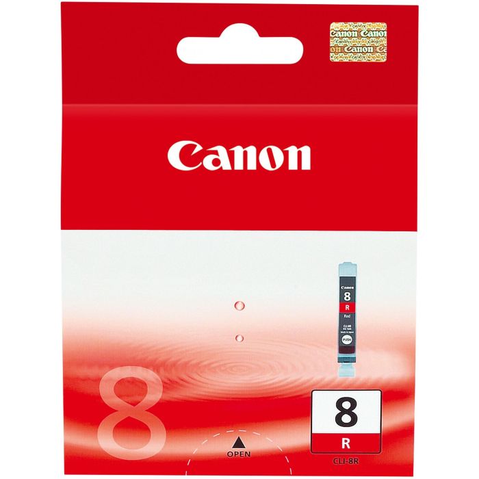 Canon CLI-8R Tinta Original Rojo Pigmento para Impresoras Pixma Pro9000 y Pro9000 Mark II, Rendimiento 2770 Páginas