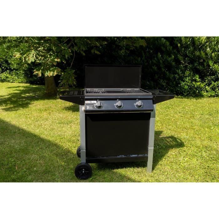 ANDALOUCIA Barbacoa de gas 3 quemadores en carro - Hierro fundido esmaltado 1 ANDALOUCIA Barbacoa de gas 3 quemadores en carro - Hierro fundido esmaltado 1