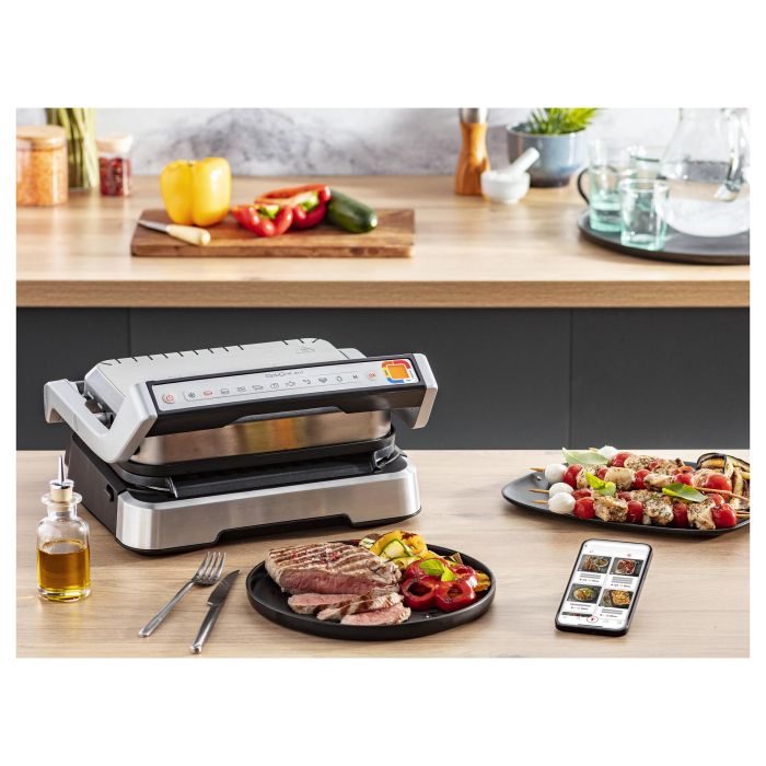 Tefal OptiGrill 4in1 GC774D10 Silver Parrilla Eléctrica Multifunción 9 Programas 2100W Acero Inoxidable 13
