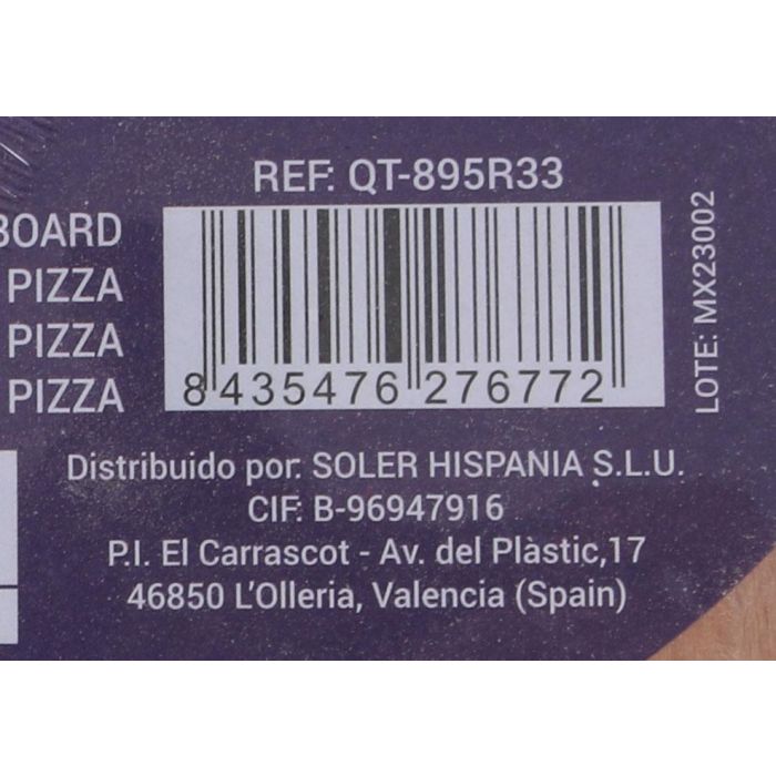 Tabla redonda para pizza Quttin 33x1,7 cm (6 Unidades) 2 Tabla redonda para pizza Quttin 33x1,7 cm (6 Unidades) 2