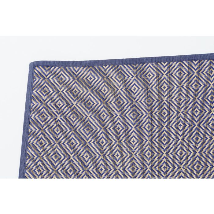 DKD Home Decor Alfombra de Bambú Mediterraneo Azul Natural con Diseño Geométrico para Interior 290x200 cm y 0.5 cm de Espesor 1 DKD Home Decor Alfombra de Bambú Mediterraneo Azul Natural con Diseño Geométrico para Interior 290x200 cm y 0.5 cm de Espesor 1