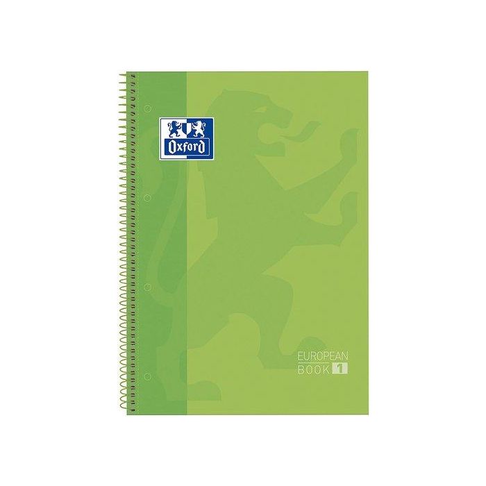 Bloc Oxford School Eu.Book 1 Micro.Tapa Extra A4+ 80H Horizontal 90G Verde Manzana (Set de 10)