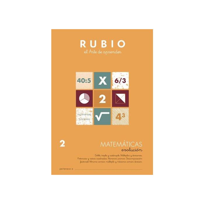 Cuaderno Rubio A4 Matematicas Evolucion Nº 2 10 unidades