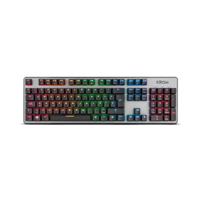 Krom NXKROMKRNL Teclado Gaming Mecánico Kernel RGB Switches Outemu Red. Anti-Ghosting, 11 Teclas Multimedia y Panel de Aluminio.