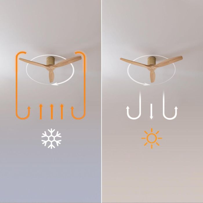 Ventilador de Techo Cecotec Aero 5400 Classic 40 W Ø 132 cm Dorado Madera 2