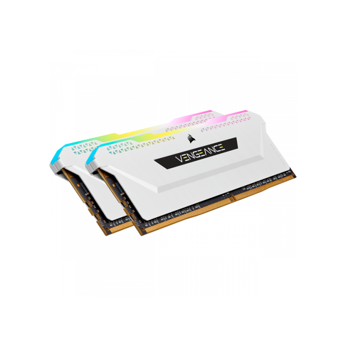 Memoria para PC CORSAIR DDR4 - VENGEANCE RGB PRO 16GB (2x8GB) - 3600Mhz - CAS 18 - Blanco (CMH16GX4M2D3600C18W)