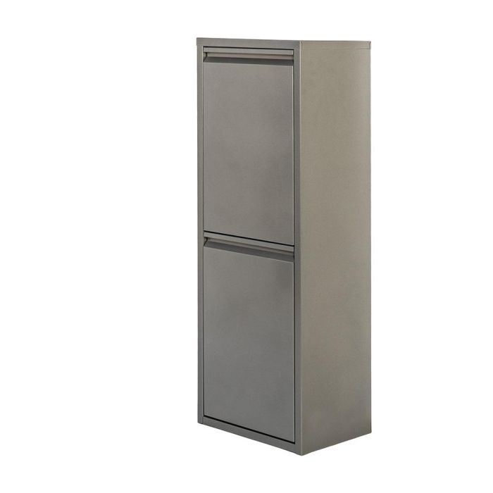 Armario metalico reciclaje 2 cajones gris 92x35x25cm 1