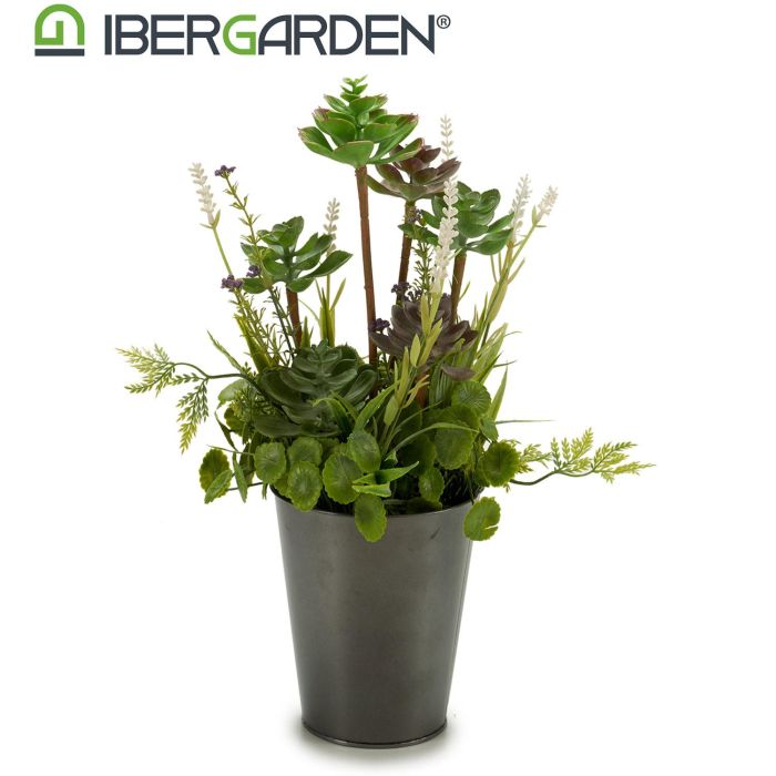 Maceta Alta Ibergarden 20x41x20 cm - Verde/Gris, Plástico/Corcho (6 Unidades) 2 Maceta Alta Ibergarden 20x41x20 cm - Verde/Gris, Plástico/Corcho (6 Unidades) 2