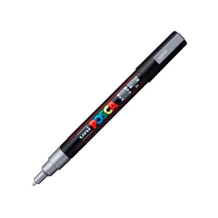 Posca Marcador Pc-3M Punta Cónica 0,9 - 1,3 mm Plata Posca Marcador Pc-3M Punta Cónica 0,9 - 1,3 mm Plata