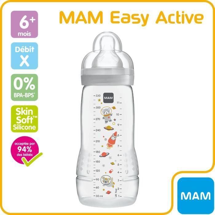 Biberón MAM Easy Active 2nd Age - 330ml - A partir de 6 meses - Teat Flow X - Unisex 1 Biberón MAM Easy Active 2nd Age - 330ml - A partir de 6 meses - Teat Flow X - Unisex 1