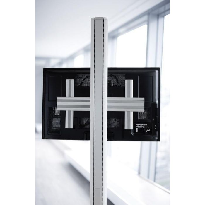 SMS X H Unislide Soporte Universal de Aluminio VESA 200x200 - 800x400 mm para Pantallas Techo Pared Suelo Horizontal/Vertical