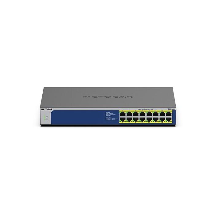 NETGEAR GS516PP-100EUS Switch No Administrado 16 Puertos Gigabit Ethernet PoE+ HighPower para Rack