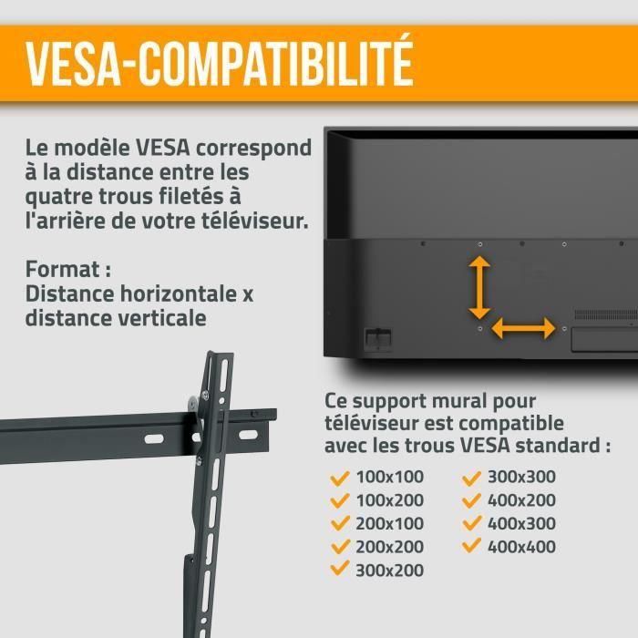NANOOK Soporte de pared inclinable para televisores de 32 a 55 pulgadas - Solución de montaje para televisores LCD y (O)LED - Negro 5 NANOOK Soporte de pared inclinable para televisores de 32 a 55 pulgadas - Solución de montaje para televisores LCD y (O)LED - Negro 5