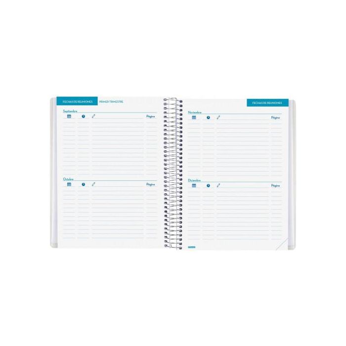 Finocam Libreta de Reuniones Docente Espiral 4º Tapas Personalizables con Papel Reciclado 4