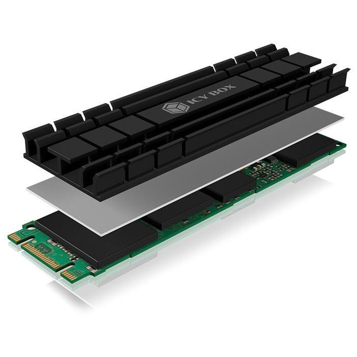 ICY BOX IB-M2HS-701 Disipador Térmico / Radiador para SSD M.2 2280 NVMe, Negro, Compatible con PS5 1 ICY BOX IB-M2HS-701 Disipador Térmico / Radiador para SSD M.2 2280 NVMe, Negro, Compatible con PS5 1