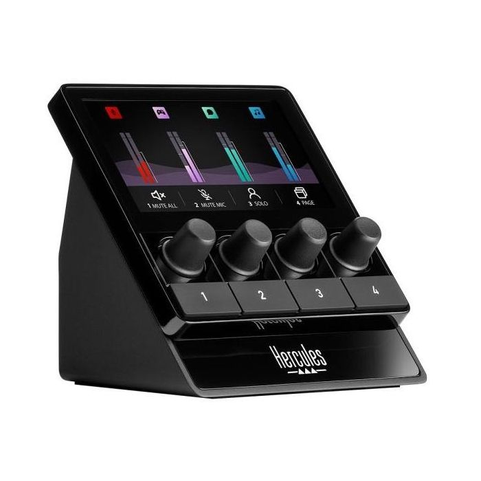 Hercules Stream 100 Controlador de Audio con Pantalla LCD y 4 Botones Asignables - 4780933 1 Hercules Stream 100 Controlador de Audio con Pantalla LCD y 4 Botones Asignables - 4780933 1