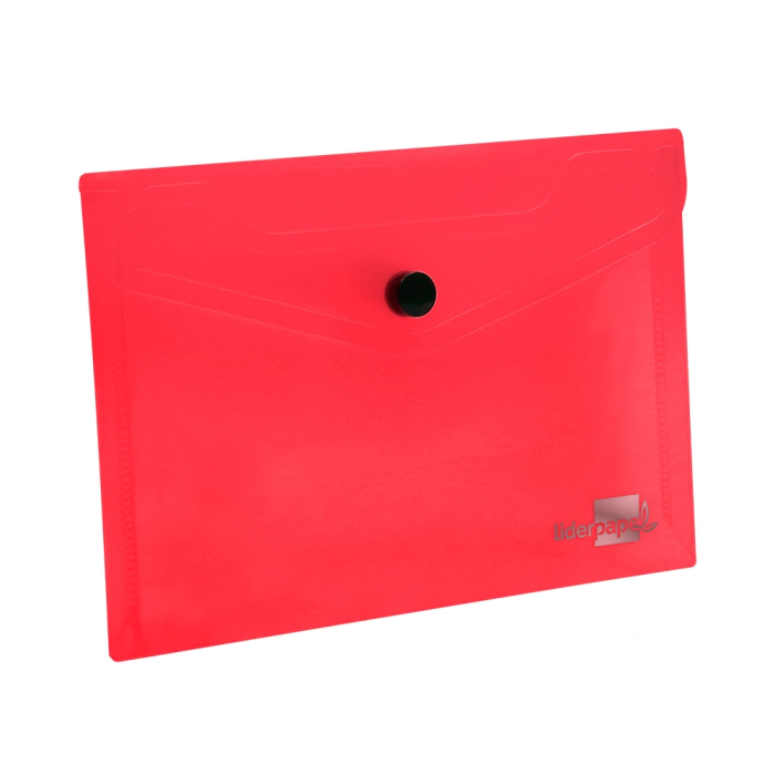 Liderpapel Carpeta Dossier Polipropileno DIN A7 Rojo Translucido Broche 50 Hojas 180 Micras 3