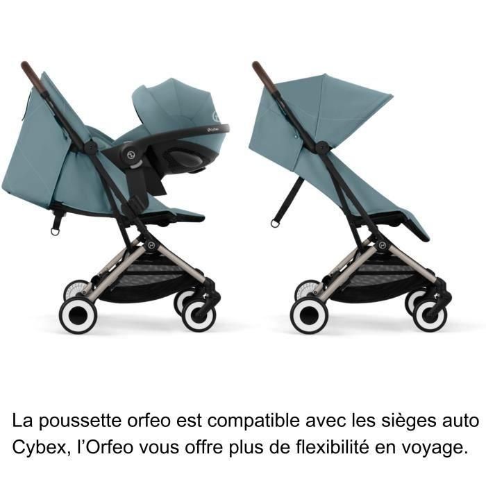CYBEX - Cochecito ultracompacto y cómodo - ORFEO - 4 ruedas - Azul Tormenta 1 CYBEX - Cochecito ultracompacto y cómodo - ORFEO - 4 ruedas - Azul Tormenta 1