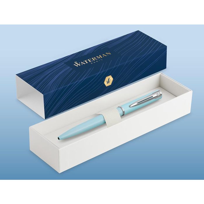 Waterman Bolígrafo Allure Pastel Punta Media Estuche De Regalo Lacado Azul 3