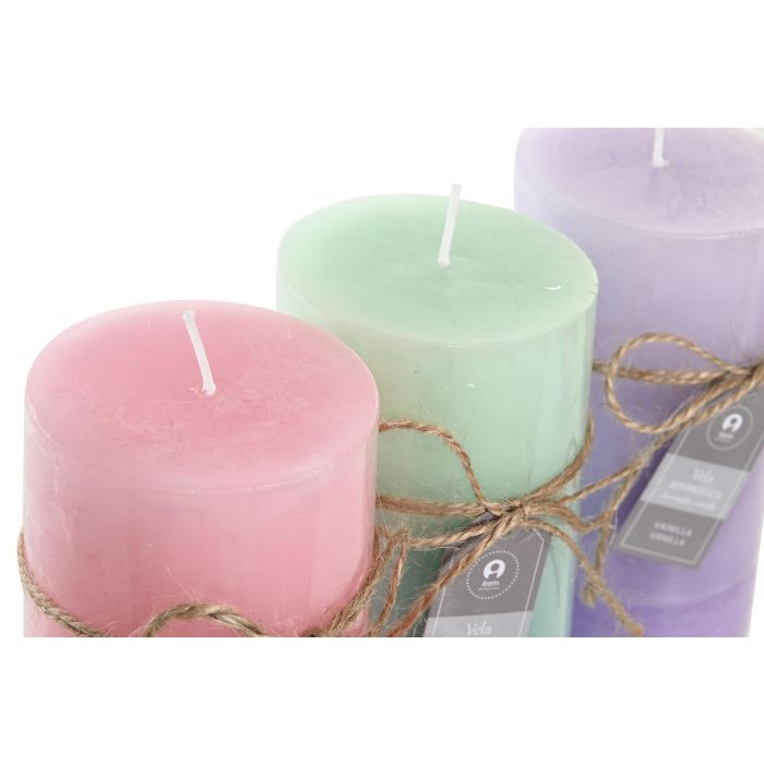 DKD Home Decor Vela Basicos de Cera Colores Surtidos (Lila, Verde, Rosa) 450gr 80h 6.5x15x6.5cm (12 Unidades) 1 DKD Home Decor Vela Basicos de Cera Colores Surtidos (Lila, Verde, Rosa) 450gr 80h 6.5x15x6.5cm (12 Unidades) 1