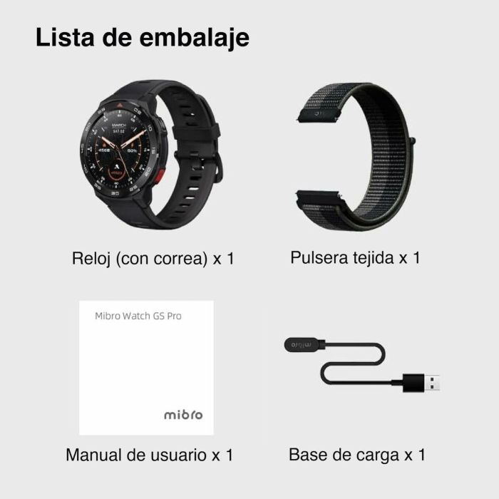 Smartwatch Mibro GS Pro Negro 7