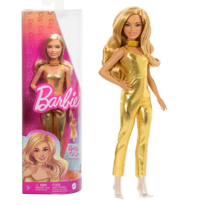 Muñeca Barbie Fashionista Look Dorado Hrh19 Mattel