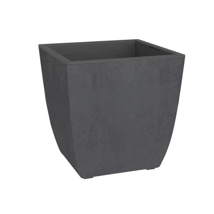 Jardinera - DIVA BASALT - Gris antracita - Cuadrada - 42 L - 43,5 x 43,5 x Al. 44,2 cm - EDA - Caja interior extraíble Jardinera - DIVA BASALT - Gris antracita - Cuadrada - 42 L - 43,5 x 43,5 x Al. 44,2 cm - EDA - Caja interior extraíble