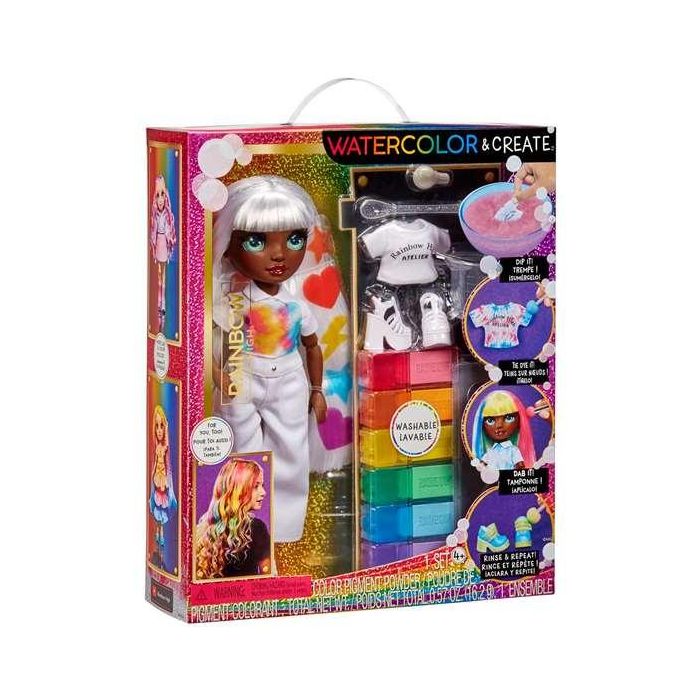 Muñeca rainbow high watercolor & create ojos verdes 22 cm. crea tu propia muñeca con el pincel o sumerge su ropa en agua con polvos de color 1 Muñeca rainbow high watercolor & create ojos verdes 22 cm. crea tu propia muñeca con el pincel o sumerge su ropa en agua con polvos de color 1
