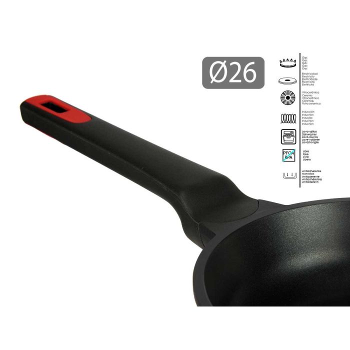 Sartén Kinvara 26 cm aluminio fundido, apto inducción, antiadherente (6 Unidades) 3 Sartén Kinvara 26 cm aluminio fundido, apto inducción, antiadherente (6 Unidades) 3