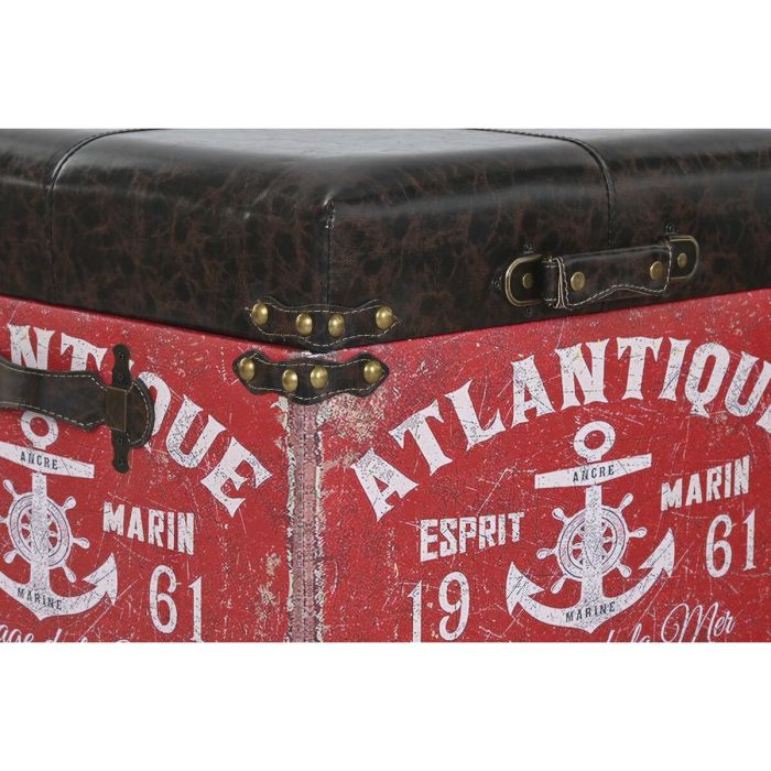 Juego de Cajas Decorativas Home ESPRIT Marrón Multicolor Poliuretano Madera Vintage 4