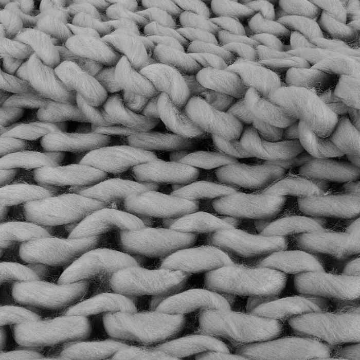 Home Deco Factory Manta De Punto Grueso Gris 150x120 cm 2