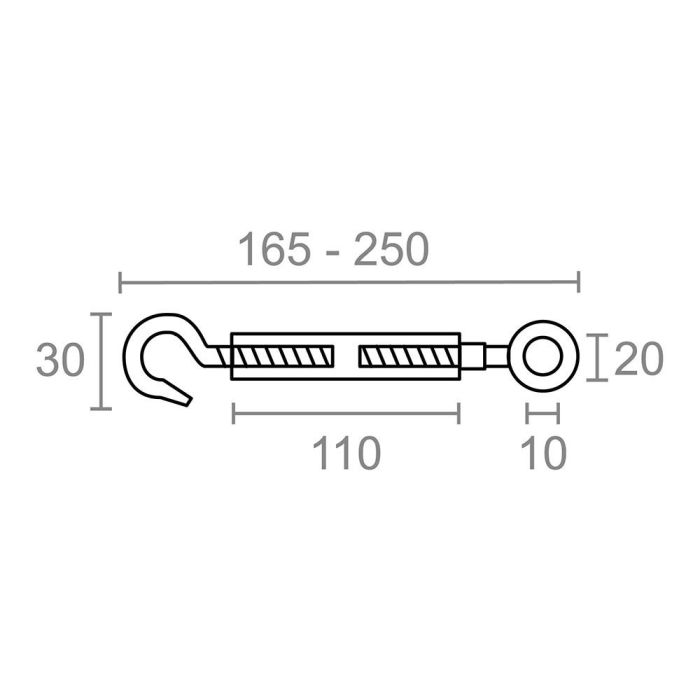 Edm Tensor Gancho-Anilla Din-1480 Tns01 Acero Galvanizado M8 4