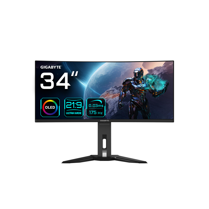 Gigabyte MO34WQC pantalla para PC 86,4 cm (34") 3440 x 1440 Pixeles Wide Quad HD OLED Negro Gigabyte MO34WQC pantalla para PC 86,4 cm (34") 3440 x 1440 Pixeles Wide Quad HD OLED Negro