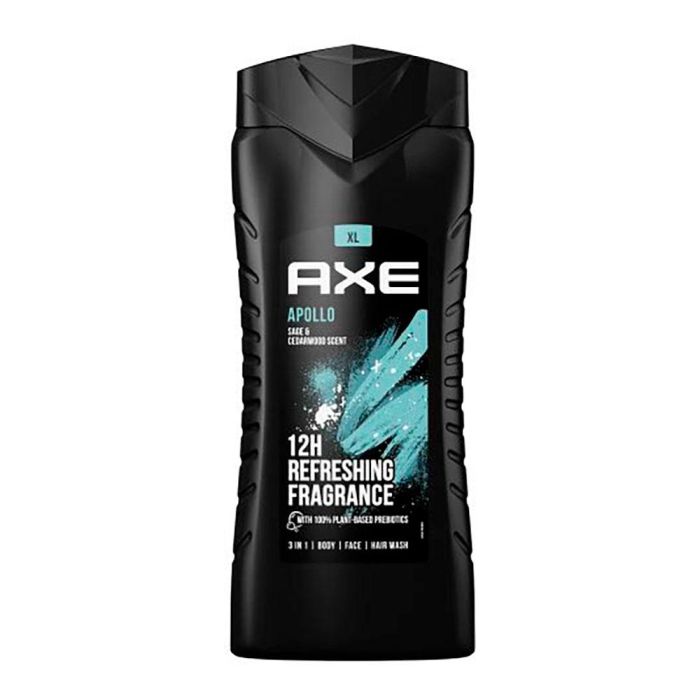 Axe Apollo Gel de Baño Refrescante para Hombre con Fragancia Duradera, 400 ml