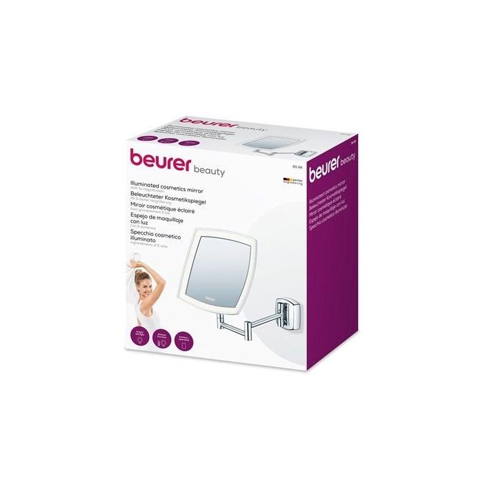 Beurer BS-89 Espejo Cosmético con Luz LED de Pared y 5 Aumentos para Cuidado Diario 2