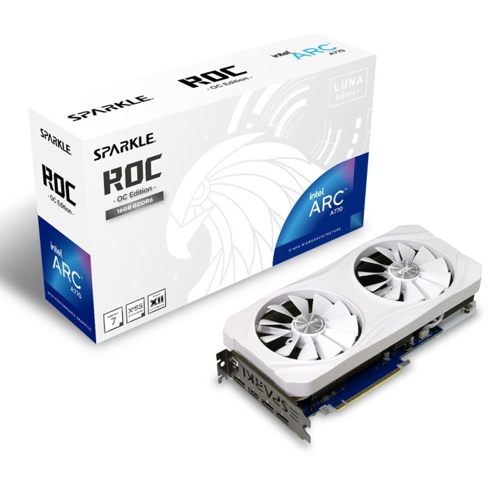 Sparkle SA770RW-16GOC Tarjeta Gráfica Intel Arc A770 16GB GDDR6 Blanco OC PCI Express 4.0 0 Sparkle SA770RW-16GOC Tarjeta Gráfica Intel Arc A770 16GB GDDR6 Blanco OC PCI Express 4.0 0