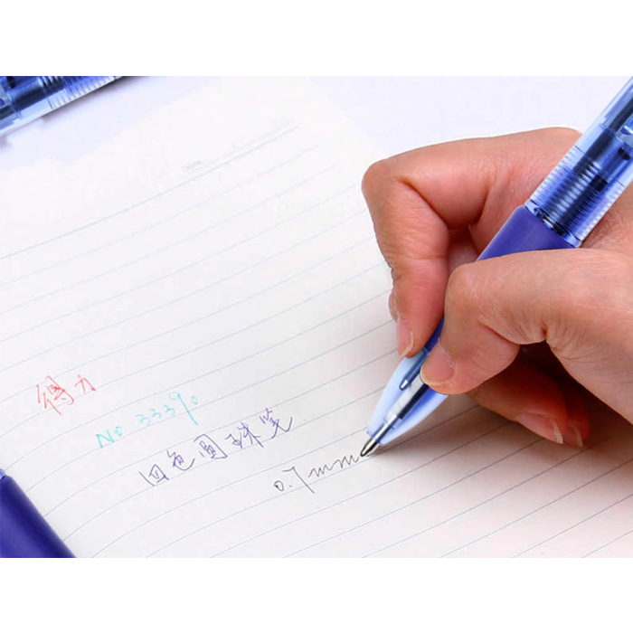 Q-connect Bolígrafo 4 en 1 Retráctil con 4 Colores y Sujeción de Caucho, Tinta Azul 4