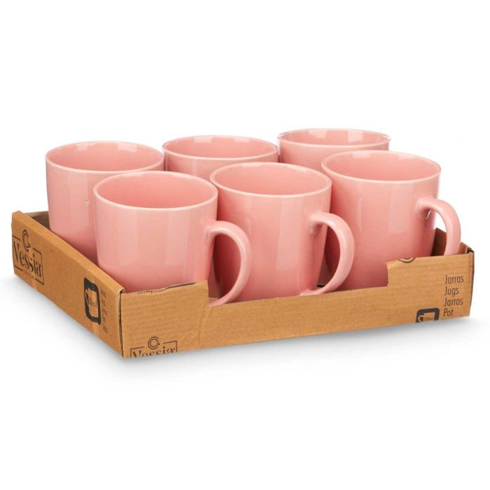 Jarra Mug Rosa Palo 330 Ml Vessia 11X10CM (24 Unidades) 2 Jarra Mug Rosa Palo 330 Ml Vessia 11X10CM (24 Unidades) 2