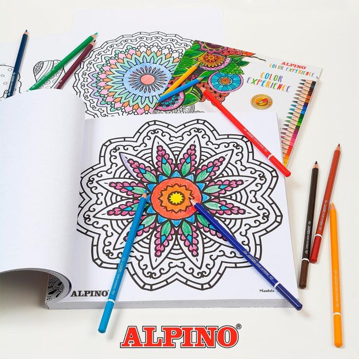 Alpino Set Mandalas Color Experience AL000250 Lápices y Libro para Colorear +3 Años 3