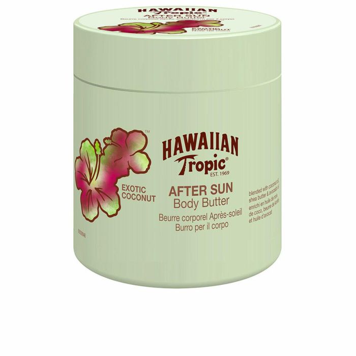Hawaiian Tropic After Sun Body Butter Coco Exótico 250 ml - Crema Corporal Hidratante Karité y Aguacate Hawaiian Tropic After Sun Body Butter Coco Exótico 250 ml - Crema Corporal Hidratante Karité y Aguacate