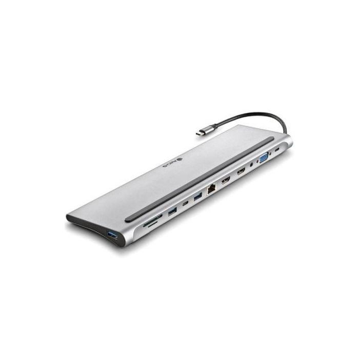 Docking USB Tipo-C NGS WonderDock12/ 3xUSB/ 2xHDMI/ 1xVGA/ 1xRJ45/ 1xLector de Tarjetas/ 1xJack 3.5/ 1xUSB Tipo-C PD/ Gris Docking USB Tipo-C NGS WonderDock12/ 3xUSB/ 2xHDMI/ 1xVGA/ 1xRJ45/ 1xLector de Tarjetas/ 1xJack 3.5/ 1xUSB Tipo-C PD/ Gris