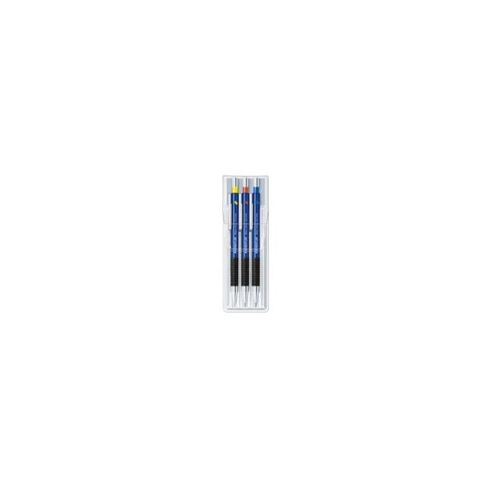 STAEDTLER 775 Mars micro Portaminas retráctil negro 3 unidades con borrador y clip