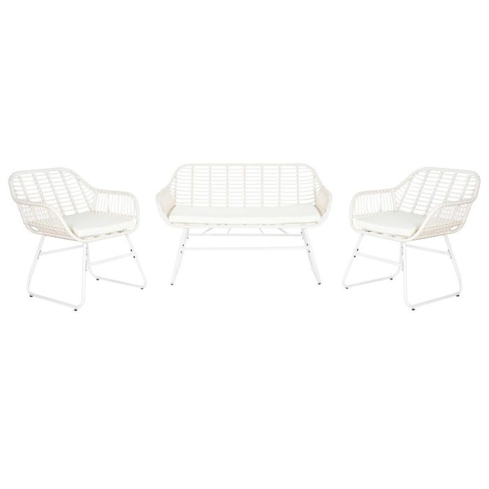 Sofa Terraza Y Jardin DKD Home Decor Blanco Blanco 74 x 84 x 124 cm Set de 4 5 Sofa Terraza Y Jardin DKD Home Decor Blanco Blanco 74 x 84 x 124 cm Set de 4 5