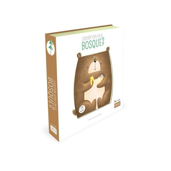 Libro Musical Sassi Manolito Books Quien Vive En El Bosque 12 Pag. (+2 Años)