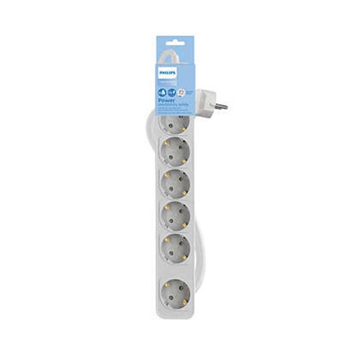 Regleta Enchufes 6 Tomas con Interruptor Philips CHP2164W/62 (1,5 m) 1 Regleta Enchufes 6 Tomas con Interruptor Philips CHP2164W/62 (1,5 m) 1