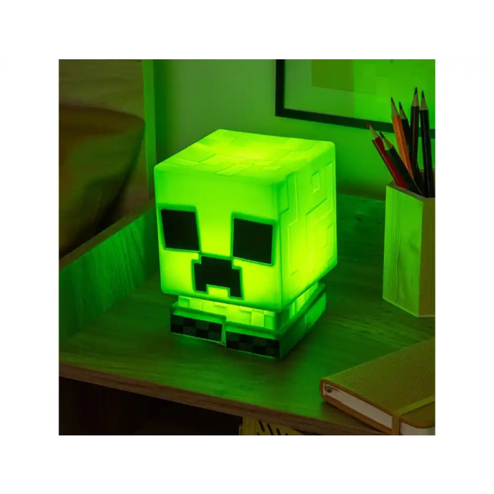 Wondee Lampara Creeper de Silicona Minecraft Luz Nocturna Pixelada 5